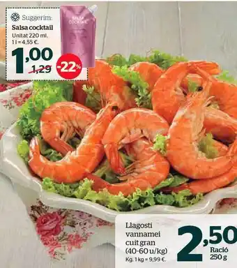 La Sirena Salsa cocktail llagosti vannamie cuit gran oferta