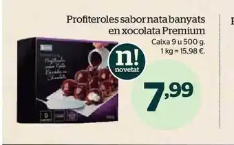 La Sirena Profiteroles sabor nata banyats enn xocolata premium oferta
