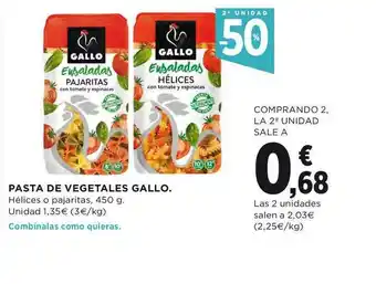 El Corte Inglés Pasta De Vegetales Gallo oferta