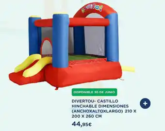 El Corte Inglés Divertou- Castillo Hinchable Dimensiones Anchoxaltoxlargo 210 X 200 X 260 Cm oferta
