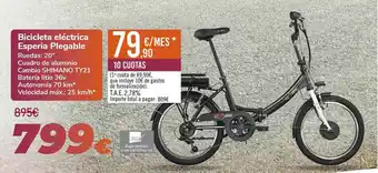 Carrefour Bicicleta Eléctrica Esperia Plegable oferta