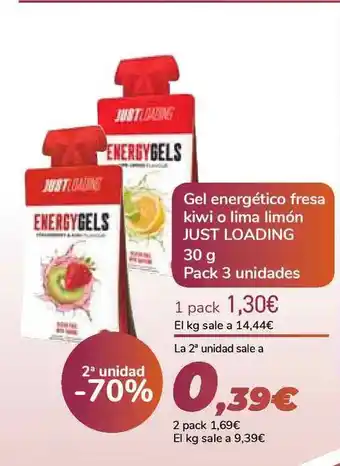 Carrefour Gel Energético Fresa Kiwi O Lima Limón Just Loading oferta