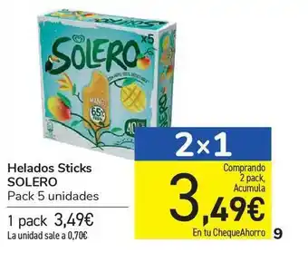 Carrefour Helados Sticks Solero oferta