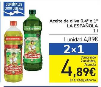 Carrefour Aceite De Oliva 0.4° O 1° La Española 1L oferta