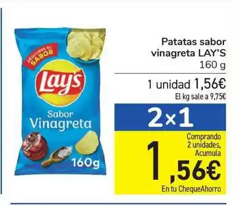 Carrefour Patatas Sabor Vinagreta Lay's 160g oferta
