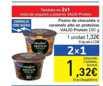 Carrefour Postre De Chocolate O Caramelo Alto En Proteínas Valio Protein 180g oferta