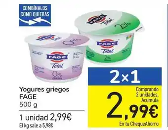 Carrefour Yogures Griegos Fage 500g oferta