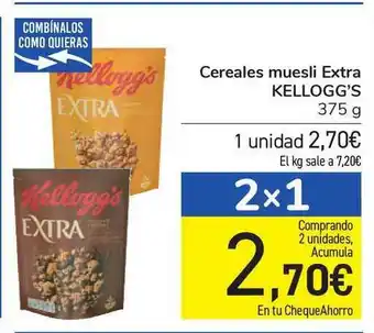 Carrefour Cereales Muesli Extra Kellogg's 375g oferta