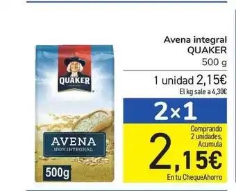 Carrefour Avena Integral Quaker 500g oferta