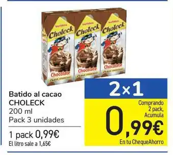 Carrefour Batido Al Cacao Choleck 200ml oferta