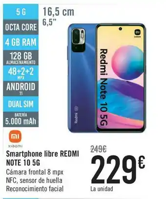 Carrefour Smartphone Libre Redmi Note 10 5g oferta