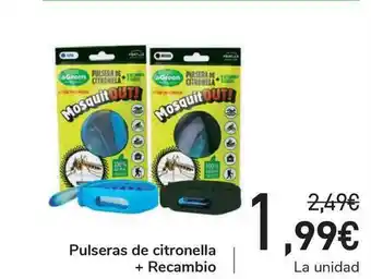 Carrefour Pulseras De Citronella + Recambio oferta
