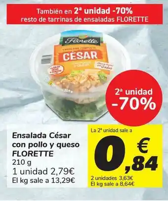 Carrefour Ensalada César Con Pollo Y Queso Florette 210g oferta