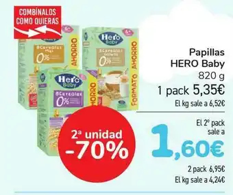 Carrefour Papillas Hero Baby 820g oferta