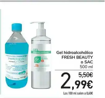 Carrefour Gel Hidroalcohólico Fresh Beauty O Sac 500ml oferta