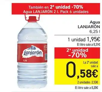 Carrefour Agua Lanjarón 6,25L oferta