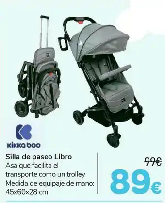 Carrefour Kikka Boo Silla De Paseo Libro 45x60x28cm oferta