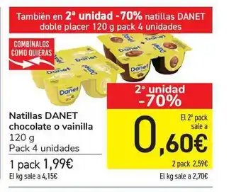 Carrefour Natillas Danet Chocolate O Vainilla 120g oferta