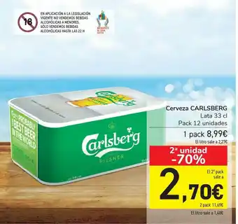 Carrefour Cerveza Carlsberg 33cl oferta