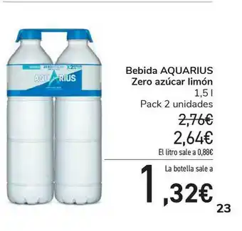 Carrefour Bebida Aquarius Zero Azúcar Limón 1,5L oferta