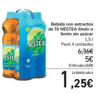 Carrefour Bebida Con Extractos De Té Nestea Limón O Limón Sin Azúcar oferta