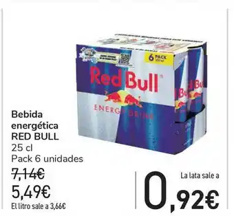 Carrefour Bebida Energética Red Bull 25cl oferta