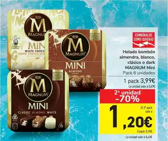 Carrefour Helado Bombón Almendra Blanco Clásico O Dark Magnum oferta