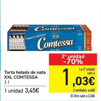 Carrefour Tarta Helada De Nata Xxl Comtessa 1L oferta