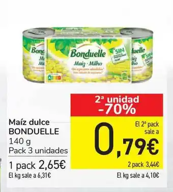 Carrefour Maíz Dulce Bonduelle 140g oferta