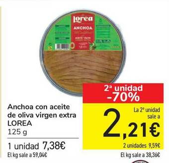 Carrefour Anchoa Con Aceite De Oliva Virgen Extra Lorea 125g oferta