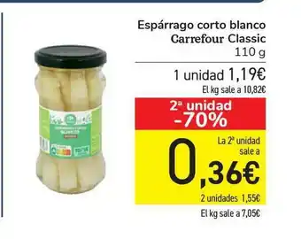 Carrefour Espárrago Corto Blanco Carrefour Classic 110g oferta