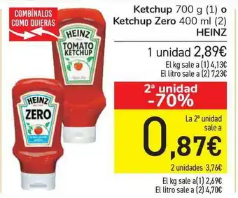Carrefour Ketchup O Ketchup Zero Heinz oferta