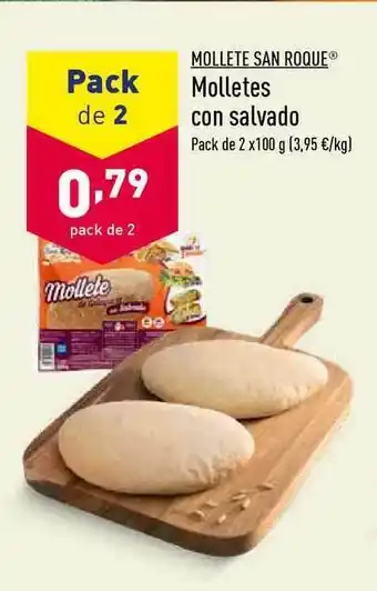 ALDI Mollette San Roque Molletes Con Salvado 2 x 100g oferta