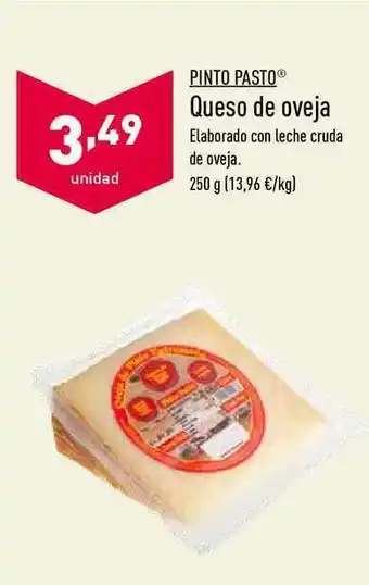 ALDI Pinto Pasto Queso De Oveja 250g oferta