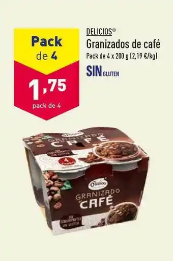 ALDI Delicios Granizados De Café 4 x 200g oferta