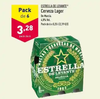 ALDI Estrella De Levante Cerveza Lager 6 x 0,25l oferta