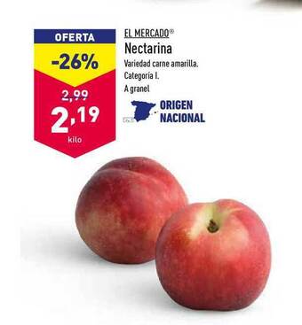 ALDI El Mercado Nectarina oferta