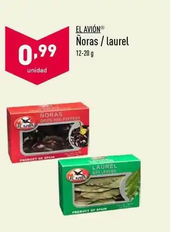 ALDI El Avión ñoras Laurel 12-20g oferta