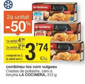 BonpreuEsclat 2a unitat -50% crestes de pollastre carn o tonyina la cocinera oferta