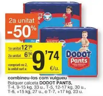BonpreuEsclat 2a unitat -50% bolquer calceta dodot pants oferta