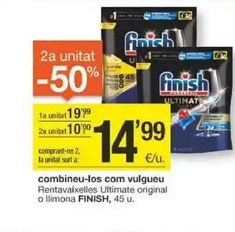 BonpreuEsclat 2a unitat -50% rentavaixelles ultimate original o llimona finish oferta