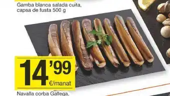 BonpreuEsclat Gamba blanca salada cuita capsa da fusta oferta
