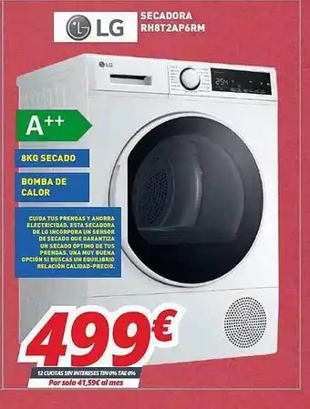 Mi electro Lg secadora rh8t21ap6rm oferta