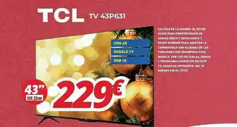 Mi electro Tcl tv 43p631 oferta