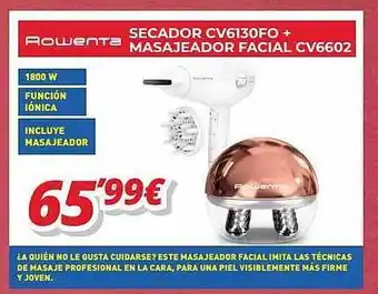 Mi electro Rowenta secadora cv6130fo + masajeador facial cv6602 oferta