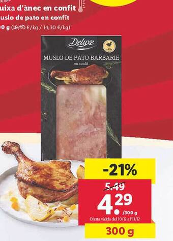 Lidl Muslo de pato en confit oferta