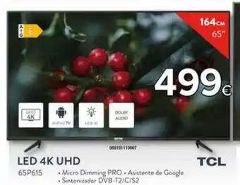 Tien 21 Led 4k uhd 65p615 tcl oferta