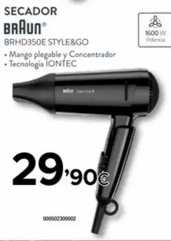 Tien 21 Secador braun brhd350e style&go oferta