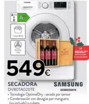 Tien 21 Secadora dv80ta020te samsung oferta
