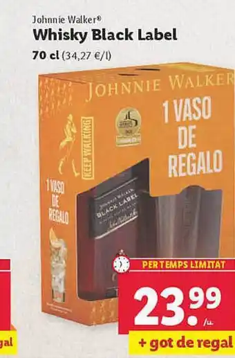 Lidl Johnnie walker whisky black label oferta